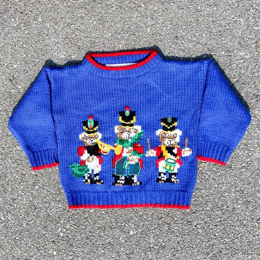 Nutcracker Ugly Christmas 1992 Eagles Eye Children Knit Sweater Youth (S/2T)